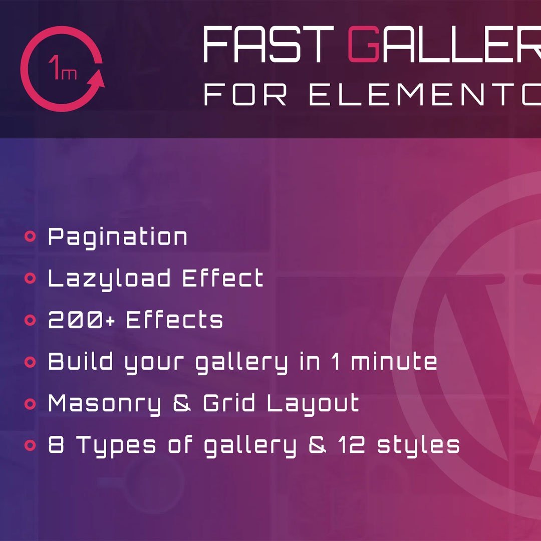 Fast Gallery for Elementor WordPress Plugin