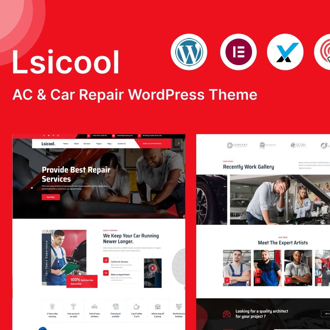 Lsicool - AC & Car Repair WordPress Theme