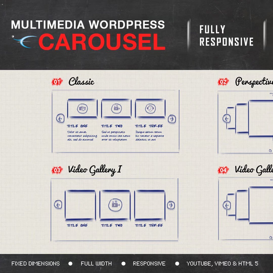 Multimedia Responsive Carousel - WordPress Plugin